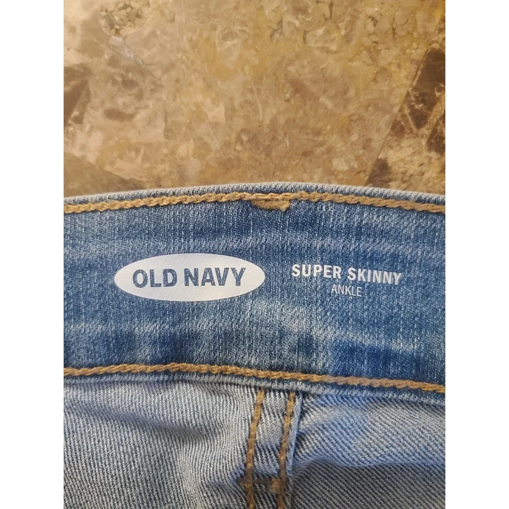 Old Navy Super Skinny Ankle crop‎ sz 18 medium wash nwt wow midrise stretch